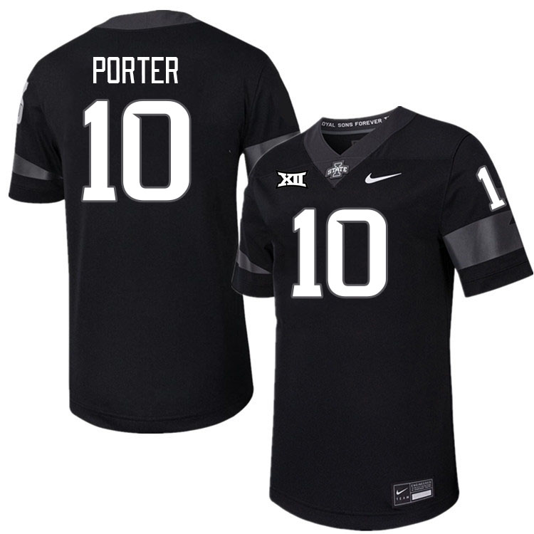 Men #10 Darien Porter Iowa State Cyclones College Football Jerseys Stitched-Black